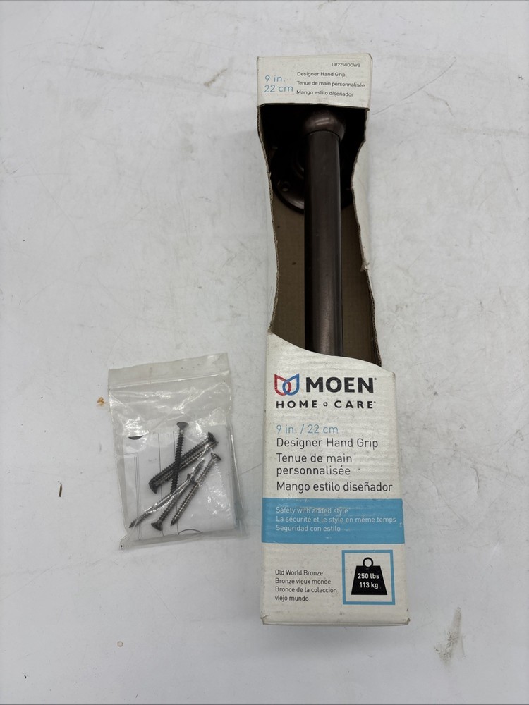 Moen 9-in Old World Bronze Wall Mount Hand Grab Bar Supports Up To 250lbs. New