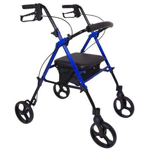 Compass Health Heavy Duty Bariatric Rollator Walker – w/Large Seat 450 lbs