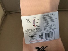 Extreme Fit Graduated Compression Socks, L/XL, 1 pair, peach and black