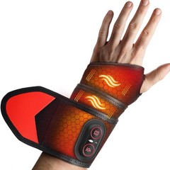 Cordless Hand Wrist Red Light Massager Pain Relief w/3Heat and 3 Vibration Modes