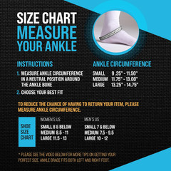 Ankle Brace Lace Up Adjustable Support With Side Stabilizers Sports Sprain