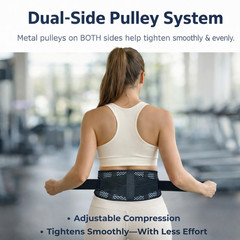 Breathable Back Brace for Lower Back Pain Relief – Lightweight 3D Air-Mesh Lumba