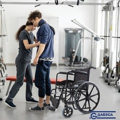 GAESCA Lightweight Wheelchair, 250 lb Weight Capacity, Steel Frame, Portable