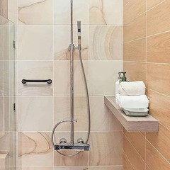 Powder Coated Black Grab Bar – 12“ Wall Handrail for Indoor & Outdoor Safety