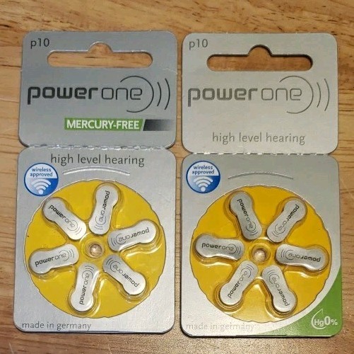 💥💥💥12 Powerone Hearing Aid Battery Size P10 batteries 2023-09 & 2021-07