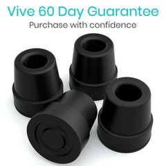 Quad Cane Tips Heavy Duty 1/2 inch Replacement Rubber Foot Black Attachment…
