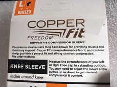 Lot of 2 -Copper Fit The Original Compression Sleeves 1 Knee Sleeve (L) UNISEX
