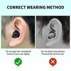 Rechargeable Digital Invisible Hearing Amplifier Sound Collector Touch Control