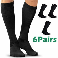 3/6 Pairs Compression Socks Knee High 20-30mmHg Graduated Support Men’s Women’s+