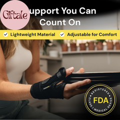 Thumb Spica Splint Brace Right Left Hand Women and Men, CMC with Thumb Support,
