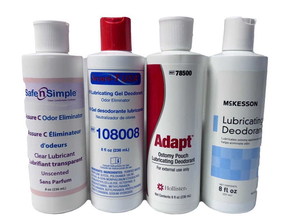 4 pk Variety Pack Odor Eliminator Lubricating Gel 8 fl oz bottles (236 ml)