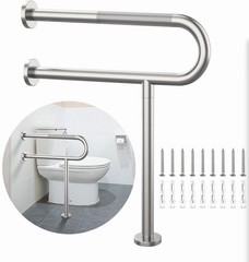 Munzong 24 Inch Toilet Support Rail Grab Bar Stainless Steel Handicap Safety