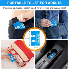 12/24 Pcs Disposable Urine Bags, 900ML Pee Bags for Travel for Women and Men, Em