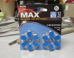 CVS Max Hearing Aid Zinc Air Batteries 1.45v Size 675 Pack of 12 Exp 2029