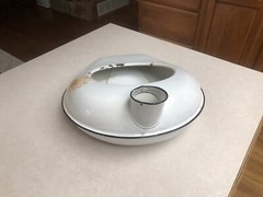 Vintage Cesco Bed Pan Colombian Made Hospital Ware White Enamel