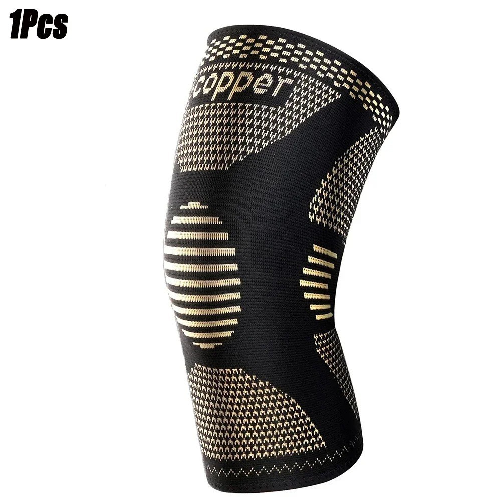 2x Copper Knee Sleeves Silver Compression Brace Support Sport Joint Injury Pain
