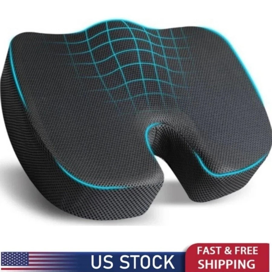 Office Car Seat Cushion Back Coccyx Tailbone Pain Relief Chair Pad Memory Pillow