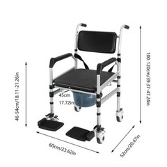 Height Adjustable Folding Shower Chair with Bidet, 352.74 lbs Capacity US!