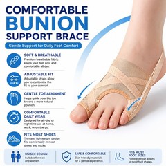 Adjustable Bunion Corrector Sleeve – Breathable Hallux Valgus Support for Day/Ni