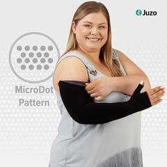 Juzo Soft 30-40mmHg Armsleeve (Size: I Max) Black, Microdot Silicone Band, Long