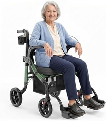 Sturdy Hybrid Walker Wheelchair Combo for All-Terrain Adventures – 300 lbs
