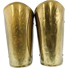 Mens Brass Medieval Spartan Arm Guards One Size Fits Most Brass Rustic