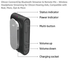 Oticon ConnectClip 2.4G Bluetooth Wireless Microphone: Oticon, More, Siya, Xceed