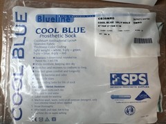 Cool Blue 3 Ply Prosthetic Sock w/ Hole 6” Top X 3” Toe X 16 Length CB3SMRG