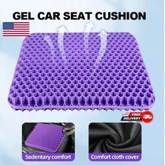Gel Seat Cushion Set for Long Sitting Double Thick Office Desk Home Wheelchair