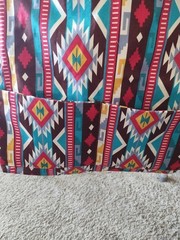 Multicolor Fabric Walker Bag with Multiple Pockets for Adults, Indoor, Outdoor.