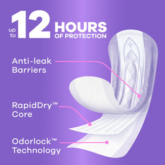 (2 Pack) Always Discreet Incontinence Pads, Moderate Absorbency, Long, 54 Count