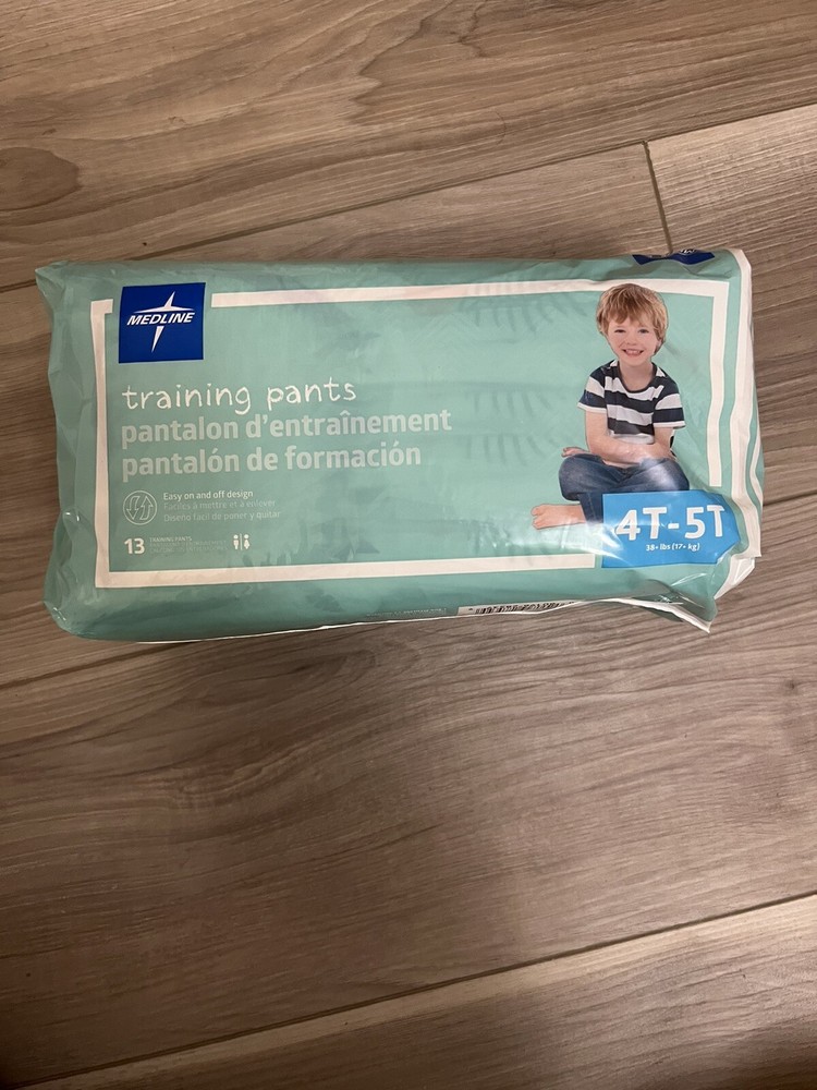 Medline disposable Training Pants Size 4T-5T 13 Count 38+ Lbs 17+ KG NEW