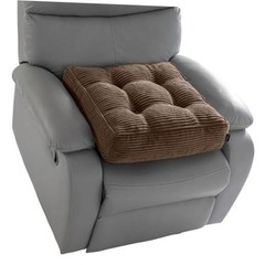 Tufted Corduroy Recliner Seat Cushion for Elderly, High Density 20x20x4 Brown
