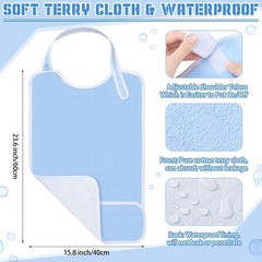 3 Pack Unisex Adults Bib for Seniors Elderly Women Men Waterproof Bib Eating …