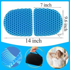 Foldable Gel Seat Cushion for Travel, Portable Chair Cushion of Airy Cooling …