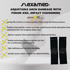 Adjustable Foot Arch Bandages with PORON Cushion Pair – S/M