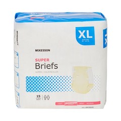 McKesson Super Moderate Absorbency Adult Disposable Cloth Brief Diapers XL 60 Ct