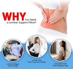 Medium Soft Lumbar Cushion with Removable Cover for Posture Support & Relaxation