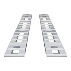 2pcs Aluminum Trailer Ramps Loading Ramps Truck Car Auto Trailer Ramps