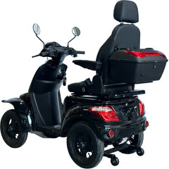 Heavy Duty 1000W 4-Wheel Electric Mobility Scooter 60V 3-Speed 500lbs Load Black