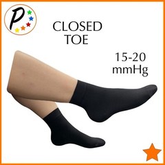 Presadee Closed Toe 15-20 mmHg Moderate Compression Foot Leg Ankle Socks Sleeves