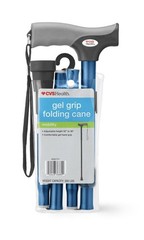 CVS Gel Grip Folding Cane, Blue