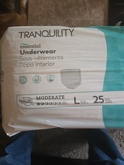 TRANQUILITY Essential Underwear 25 Count- Heavy Large White