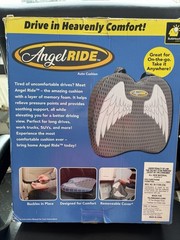 AngelRIDE Auto Seat Cushion, Memory Foam, Breathable Gray w/ Removable Cover