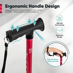 Enhanced Walking Cane (Thicker & Longer) – Foldable, Adjustable, Collapsible,…
