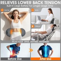 3-In-1 Update Rechargeable Electric Lumbar Support Pillow,Triple Fusion Back …