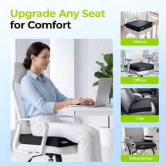 AUVON Gel Ventilation Seat Cushion | Memory Foam | Waterproof | Anti-Sore
