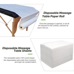 100pcs Massage Table Sheets, Disposable Bed Sheets Soft Non woven White-100PC