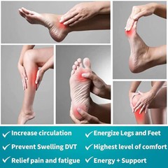 Full Toe Compression Socks Wide Calf For Women Men 20-30 mmHg 3 Size Stocking