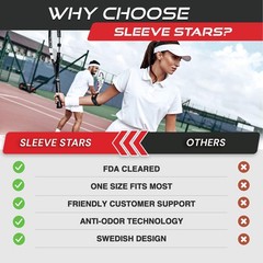 Sleeve Stars Elbow Brace Adjustable Tennis Golf Pain Relief Strap Black
